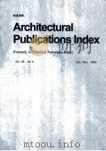 ARCHITECTURAL PUBLICATIONS INDEX     PDF电子版封面     