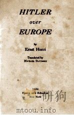 HITLER OVER EUROPE   1934  PDF电子版封面     