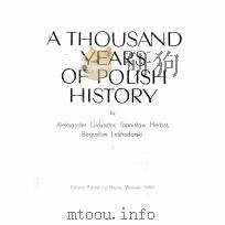 A THOUSAND YEARS OF POLISH HISTORY   1959  PDF电子版封面     