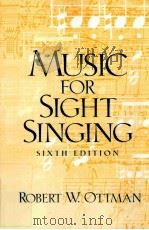 Music for sight singing   6th ed.     PDF电子版封面  0131896628   