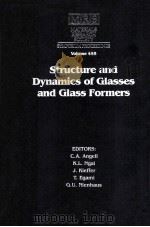 MATERIALS RESEARCH SOCIETY SYMPOSIUM PROCEEDINGS VOLUME 455 Structure and Dynamics of Glasses and Gl   1997  PDF电子版封面  1558993592   