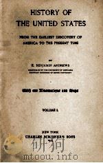 HISTORY OF THE UNITED STATES VOLUME I.（1913 PDF版）