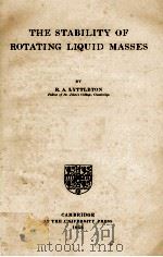 THE STABILITY OF ROTATING LIQUID MASSES（1953 PDF版）
