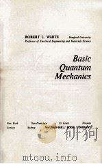 BASIC QUANTUM MECHANICS   1966  PDF电子版封面     