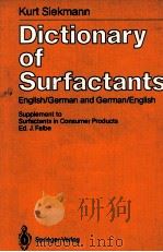Dictionary of Surfactants   1987  PDF电子版封面  0387175555   
