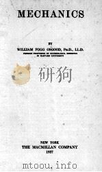 MECHANICS   1937  PDF电子版封面     
