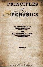 PRINCIPLES OF MECHANICSFIRST EDITION   1941  PDF电子版封面     