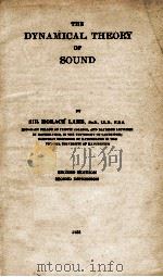 THE DYNAMICAL THEORY OF SOUND（1931 PDF版）