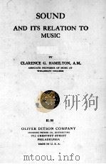SOUND AND ITS RELATION TO MUSIC     PDF电子版封面     
