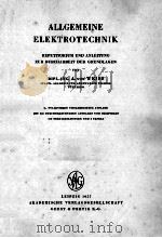 ALLGEMEINE ELEKTROTECHNIK   1957  PDF电子版封面     