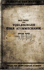 VORLESUNGEN UBER ATOMMECHANIK   1925  PDF电子版封面     