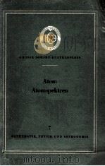 ATOM ATOMSPEKTREN   1954  PDF电子版封面     