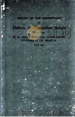 DIFECTS IN CRYSTALLINE SOLIDS   1955  PDF电子版封面     