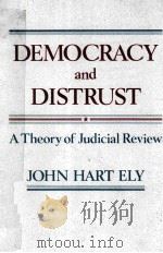 DEMOCRACY AND DISTRUST  A THEORY OF JUDICIAL REVIEW   1980  PDF电子版封面  0647196376   