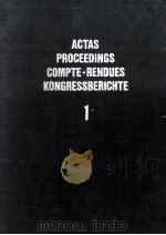 ACTAS PROCEEDINGS COMPTE-RENDUES KONGRESSBERICHTE 1   1975  PDF电子版封面  8471680130   