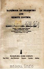 HANDBOOK OF TELEMENTRY AND REMOTE CONTROL   1967  PDF电子版封面     