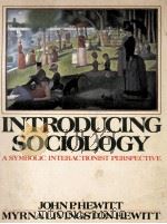 INTRODUCING SOCIOLOGY A SYMBOLIC INTERACTONIST PERSPECTIVE   1986  PDF电子版封面     