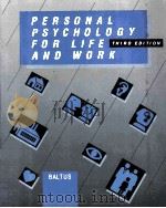 PERSONAL PSYCHOLOGY FOR LIFE AND WORK THIRD EDITION   1988  PDF电子版封面  0070035903   