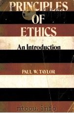 PRINCIPLES OD ETHICS:AN INTRODUCTION   1975  PDF电子版封面  0822101424   