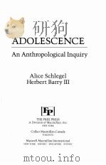 ADOLESCENCE   1991  PDF电子版封面  0029278953   