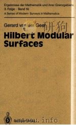 HIBERT MODULAR SURFACES   1988  PDF电子版封面     