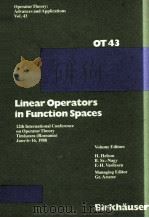 LINEAR OPERATORS IN FUNCTION SPACES   1990  PDF电子版封面     