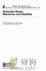 SCHAUDER BASES: BEHAVIOUR AND STABILITY（1988 PDF版）