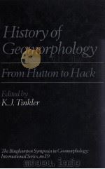 HISTORY OF GEOMORPHOLOGY FROM HUTTON TO HACK   1989  PDF电子版封面     