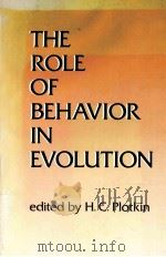 THE ROLE OF BEHAVIOR IN EVOLUTION（1988 PDF版）