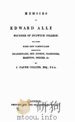 EDWARD ALLEYN FOUNDER OF DULWICH COLLEGE     PDF电子版封面     