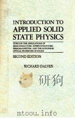 INTRODUCTION TO APPLIED SOLID ATATE PHYSICS SECOND EDITION（1980 PDF版）