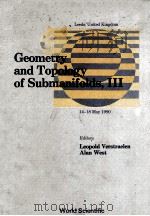 GEOMETRY AND TOPOLOGY OF SUBMANIFOLDS（1991 PDF版）