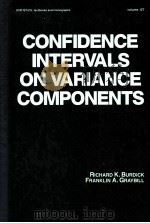 CONFIDENCE INTERVALS ON VARIANCE COMPONENTS     PDF电子版封面  0824786440   