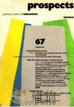 PROSPECTS QUARTERLY REVIEW OF EDUCATION 67   1988  PDF电子版封面    ZAGHLOUL MORSY 