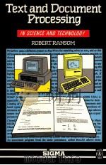 TEXT AND DOCUMENT PROCESSING IN SCIENCE AND TECHNOLOGY（1987 PDF版）