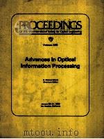 Advances in Optical Information Processing   1983  PDF电子版封面  0892524235   