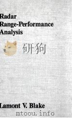 RADAR RANGE-PERFORMANCE ANALYSIS   1986  PDF电子版封面  0890062242   