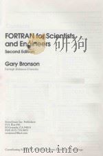 FORTRAN FOR SCIENTISTS AND ENGINEERS   1995  PDF电子版封面  1881991393   