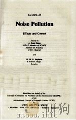 NOISE POLLUTION: EFFECTS AND CONTROL（1986 PDF版）