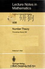 LECTURE NOTES IN MATHEMATICS 938: NUMBER THEORY   1982  PDF电子版封面  3540115684;0387115684   