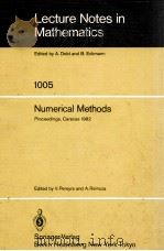 LECTURE NOTES IN MATHEMATICS 1005: NUMERICAL METHODS（1983 PDF版）