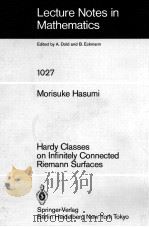 LECTURE NOTES IN MATHEMATICS 1027: HARDY CLASSES ON INFINITELY CONNECTED RIEMANN SURFACES   1983  PDF电子版封面  3540127291;0387127291   