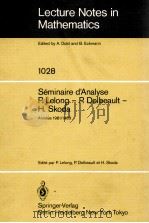 LECTURE NOTES IN MATHEMATICS 1028: SEMINAIRE D'ANALYSE P. LELONG - P. DOLBEAULT - H. SKODA（1983 PDF版）