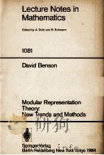 LECTURE NOTES IN MATHEMATICS 1081: MODULAR REPRESENTATION THEORY: NEW TRENDS AND METHODS   1984  PDF电子版封面  3540133895;0387133895   