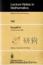 LECTURE NOTES IN MATHEMATICS 1192: EQUADIFF 6   1980  PDF电子版封面  3540164693;0387164693   