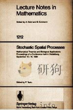 LECTURE NOTES IN MATHEMATICS 1212: STOCHASTIC SPATIAL PROCESSES   1986  PDF电子版封面  3540168036;0387168036   