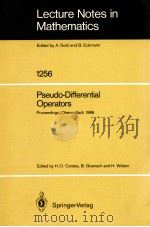 LECTURE NOTES IN MATHEMATICS 1256: PSEUDO-DIFFERENTIAL OPERATORS   1987  PDF电子版封面  3540178562;0387178562   
