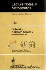 LECTURE NOTES IN MATHEMATICS 1153: PROBABILITY IN BANACHSPACES V   1985  PDF电子版封面  3540157042;0387157042   