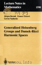 GENERALIZED HEISENBERG GROUPS AND DAMEK-RICCI HARMONIC SPACES   1995  PDF电子版封面  9783540590019   