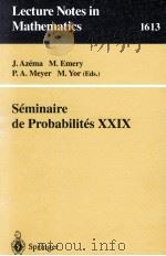 SEMINAIRE DE PROBABILITES XXIX（1995 PDF版）